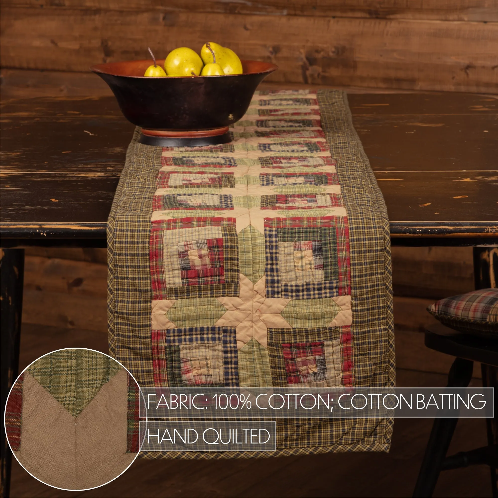 Tea Cabin Runner Quilted
