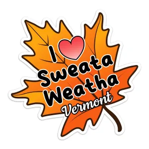 Vermont I Love Sweata Weatha Mini Vinyl Sticker